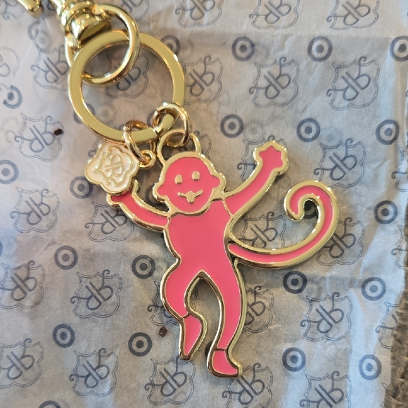 Roller Rabbit X Target Pink Monkey Keychain **RARE** - Picture 2 of 3